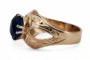 Sapphire Original Vintage 14K Rose Gold Ring Vintage vrc135r